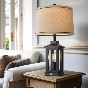 Retro Black Table Lamps Touch Control